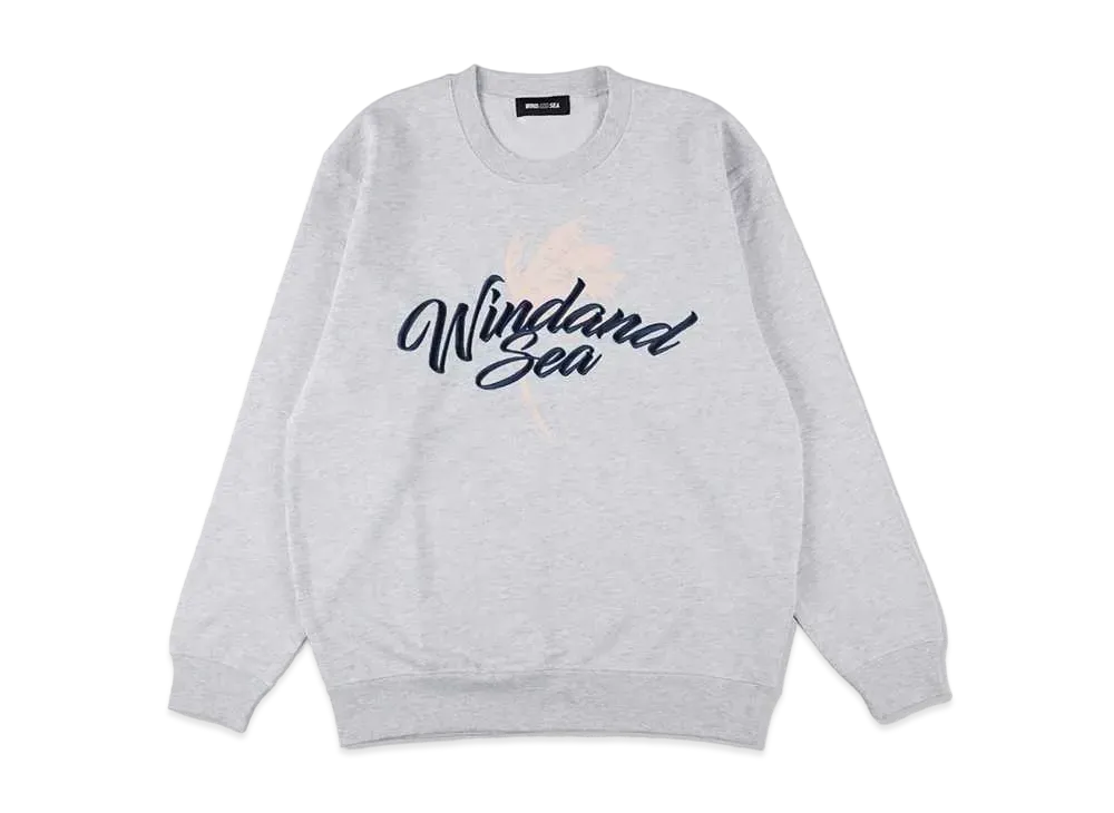 WIND AND SEA Palm Tree Logo Crewneck Sweat "Gray"