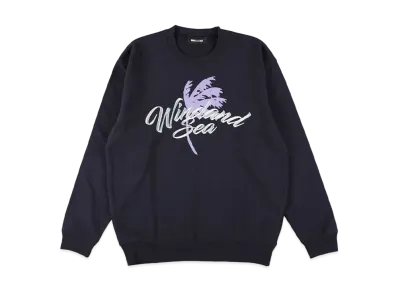WIND AND SEA Palm Tree Logo Crewneck Sweat "Navy"