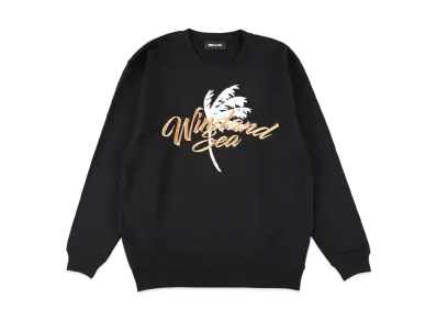 WIND AND SEA Palm Tree Logo Crewneck Sweat "Black"