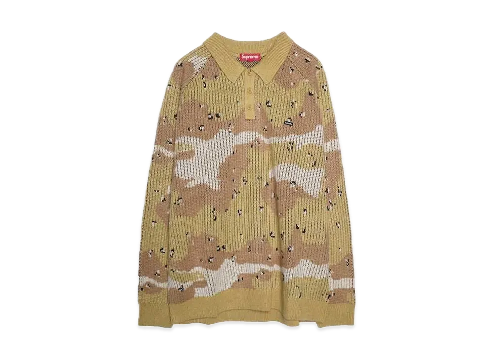 Supreme Small Box Polo Sweater "Desert Camo"