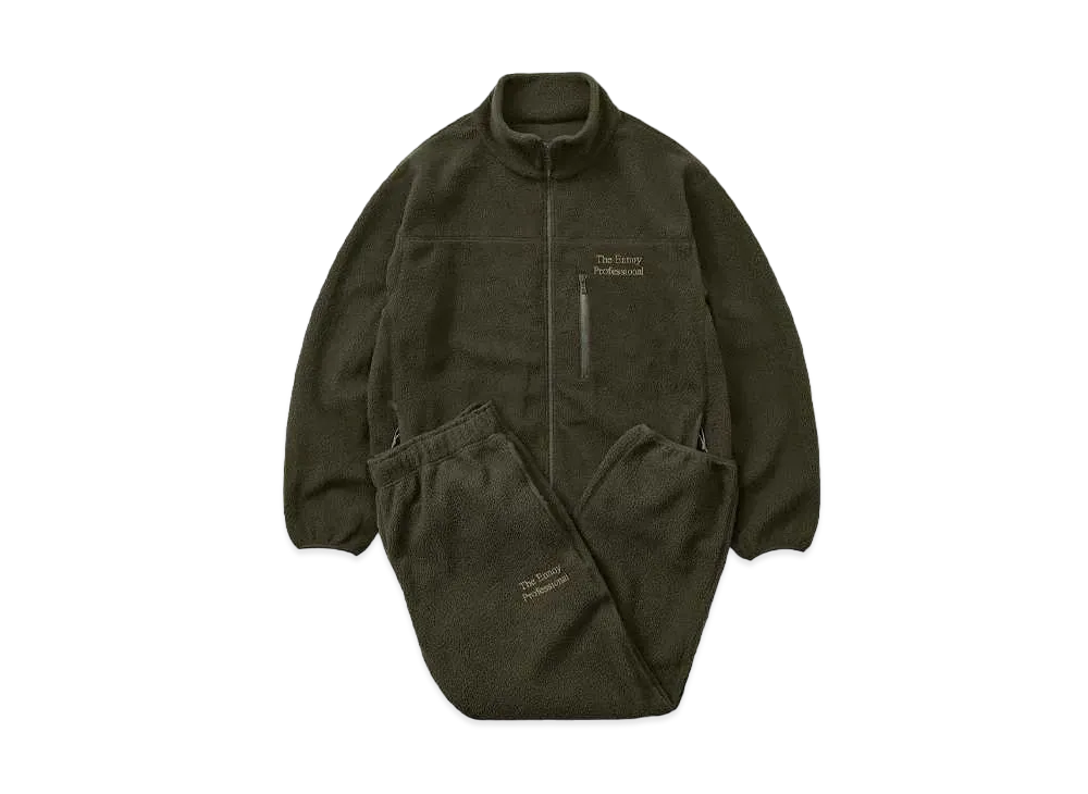 ENNOY 22AW Polartec City Fleece Set Up "Olive/White"