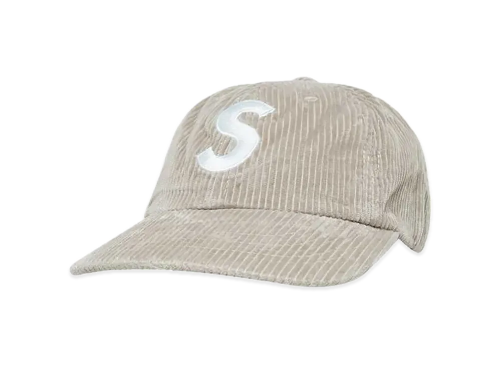 シュプリーム コーデュロイ Sロゴ 6パネル "ストーン"