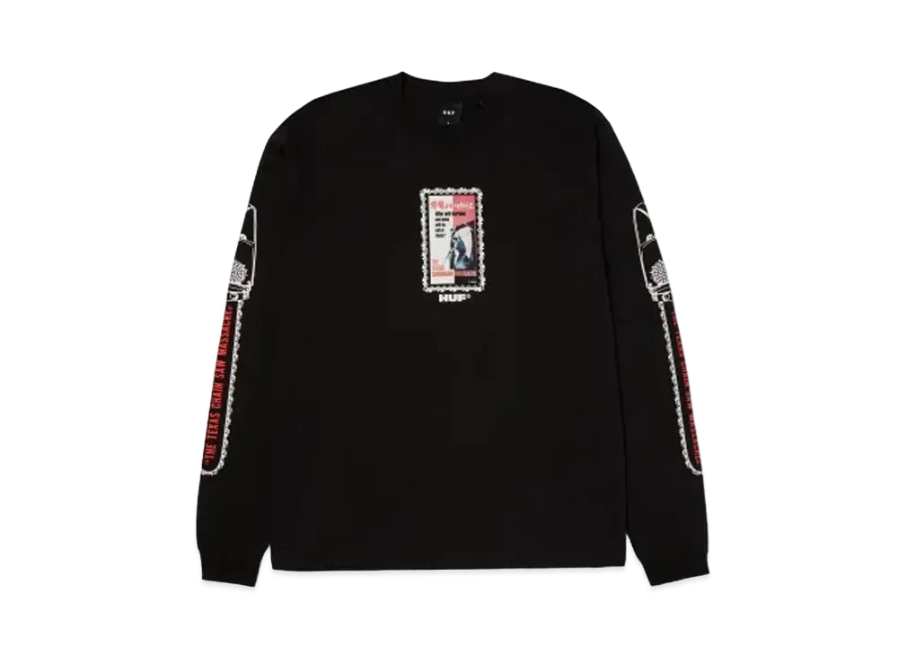 HUF x Texas Chainsaw Massacre Dual Chain L/S Tee "Black"