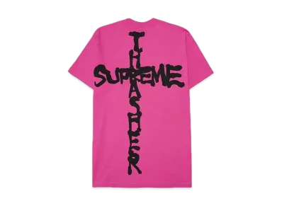 Supreme x Thrasher Cross Tee "Fuchsia"