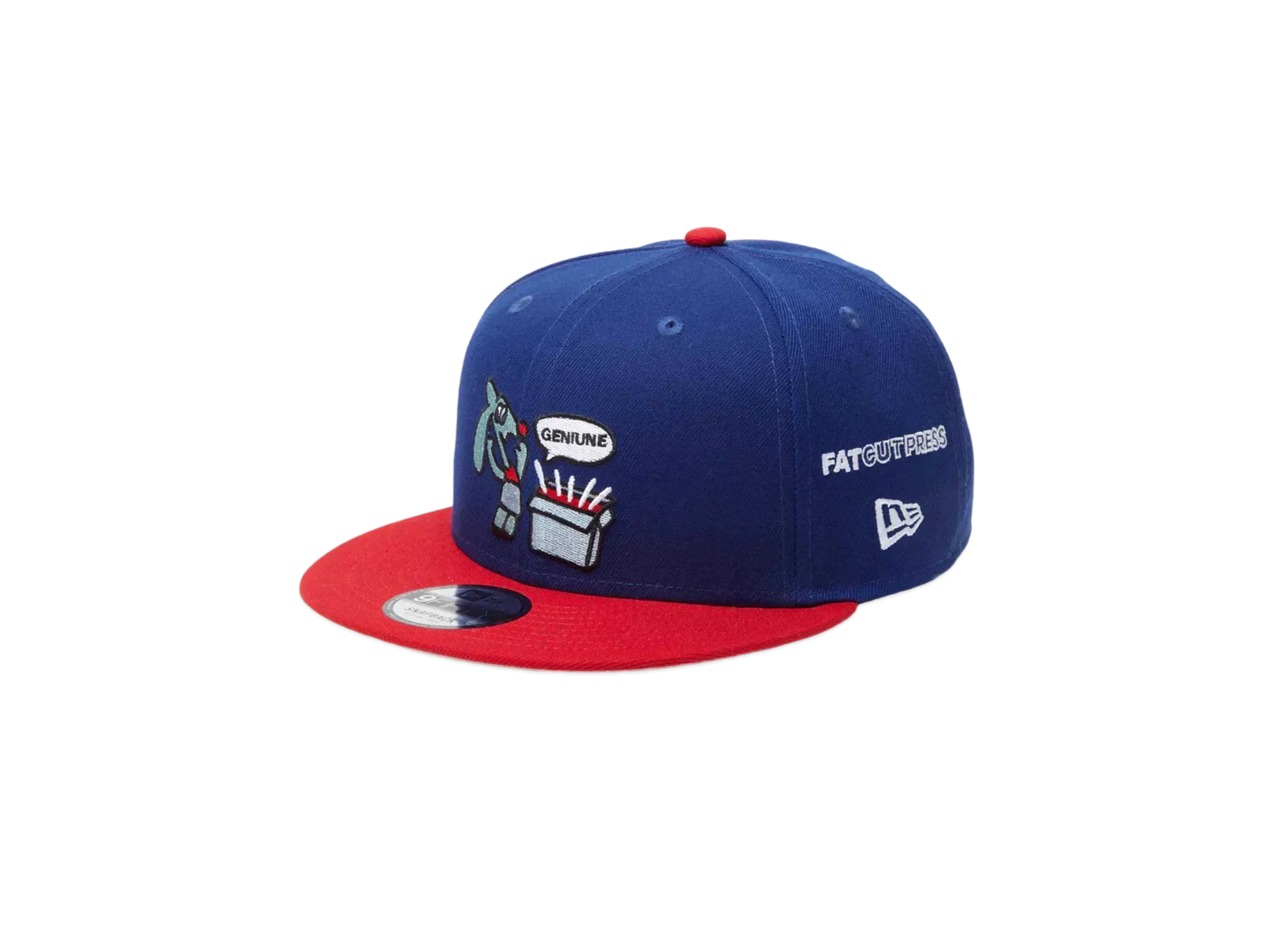 NEW ERA x SHINKNOWNSUKE 9Fifty Fat Cut Press Scarlet visor "Dark Royal"