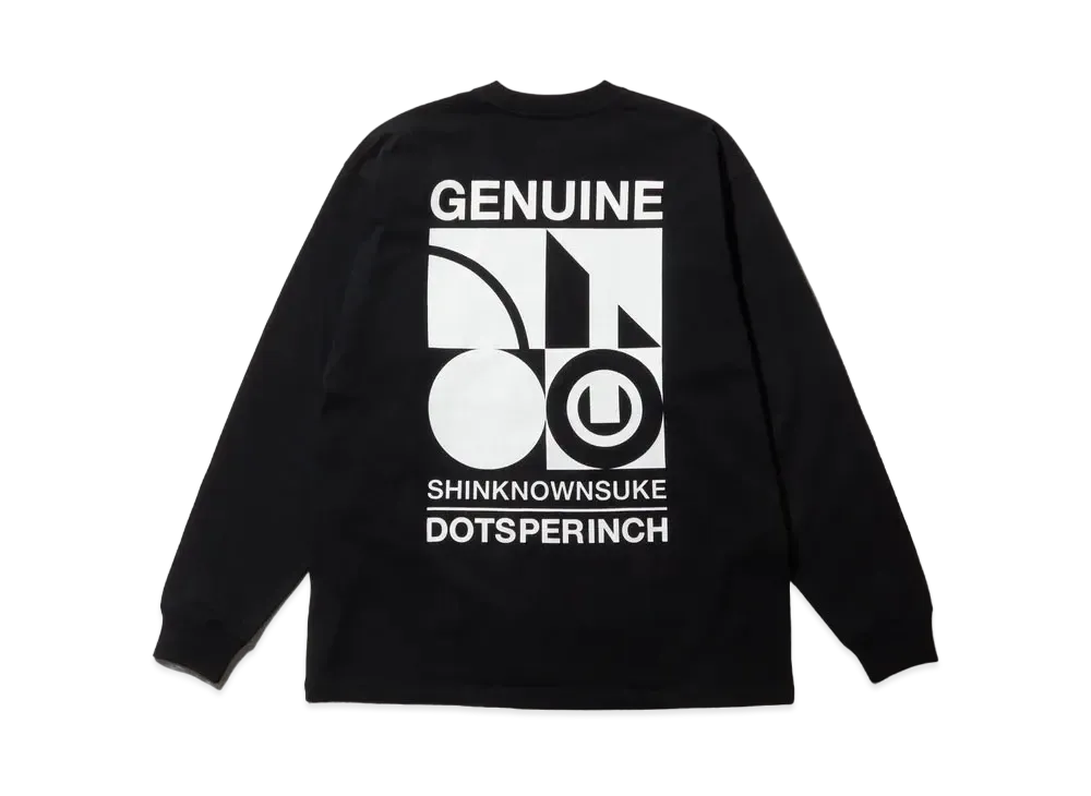 NEW ERA x SHINKNOWNSUKE Dots Per Inch Long Sleeve Oversized Cotton T-shirt "Black"