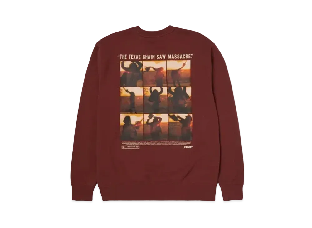 HUF x Texas Chainsaw Massacre Unparalleled Terror Crewneck "Chocolate"
