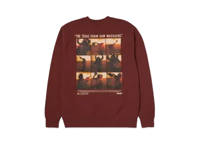 HUF x Texas Chainsaw Massacre Unparalleled Terror Crewneck "Chocolate"