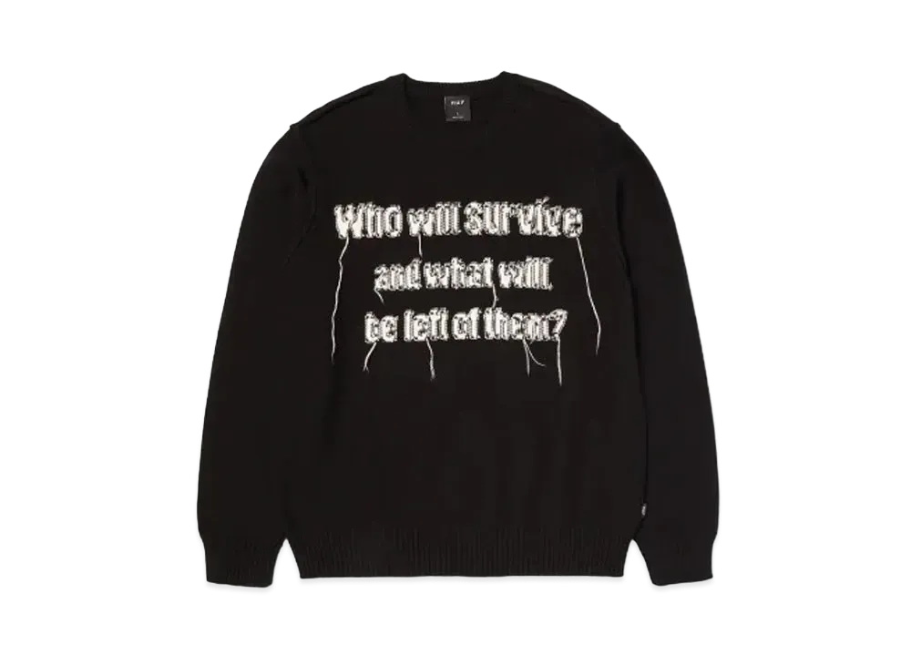 HUF x Texas Chainsaw Massacre Survive Cable Knit Sweater "Black"