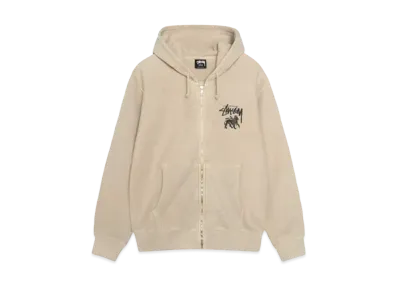 Stussy Rasta Lion Pigment Dyed Zip Hoodie "Khaki" (FA24)