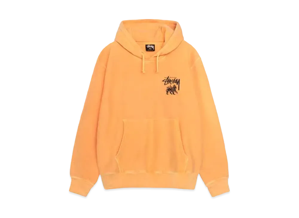 Stussy Rasta Lion Pigment Dyed Hoodie "Orange" (FA24)