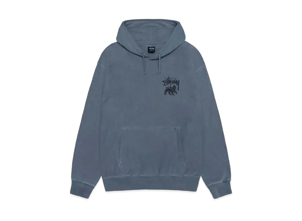 Stussy Rasta Lion Pigment Dyed Hoodie "Navy" (FA24)