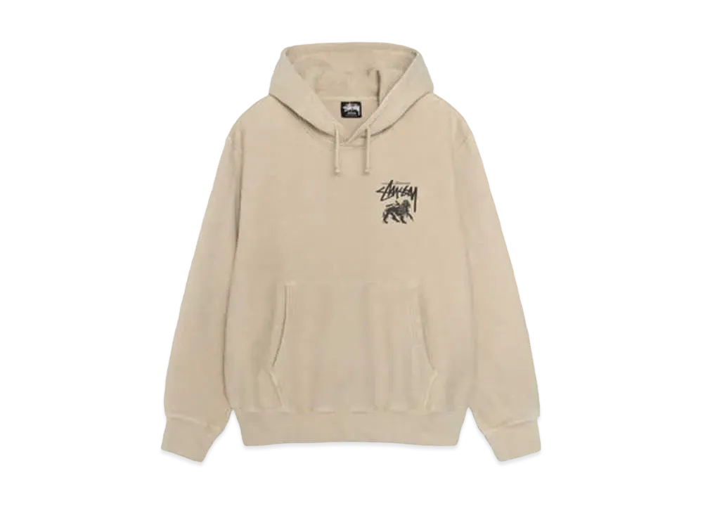 Stussy Rasta Lion Pigment Dyed Hoodie "Khaki" (FA24)