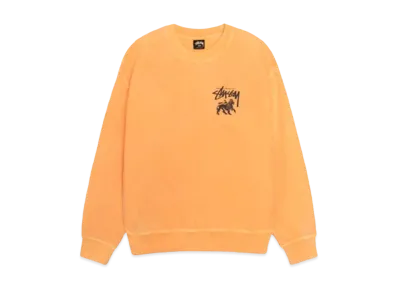 Stussy Rasta Lion Pigment Dyed Crew "Orange" (FA24)