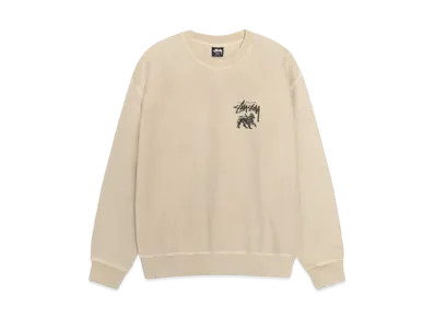 Stussy Rasta Lion Pigment Dyed Crew "Khaki" (FA24)