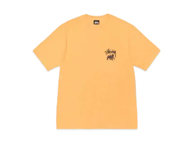 Stussy Rasta Lion Pigment Dyed Tee "Orange" (FA24)