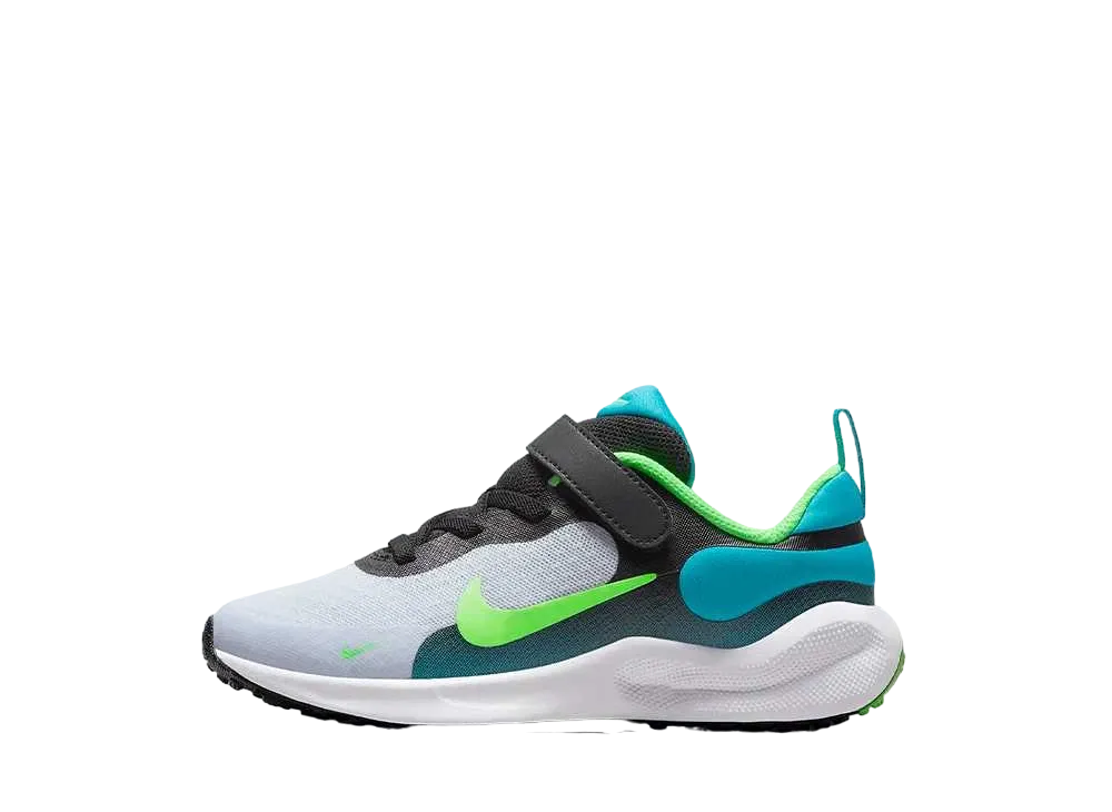 ナイキ PS レボリューション7 "ブラック/フットボールグレー/アクアマリン/グリーンストライク" (キッズ)