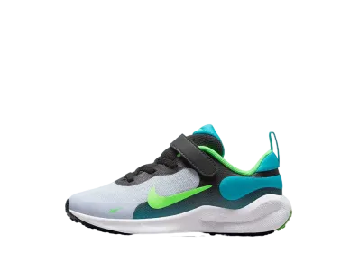 ナイキ PS レボリューション7 "ブラック/フットボールグレー/アクアマリン/グリーンストライク" (キッズ)