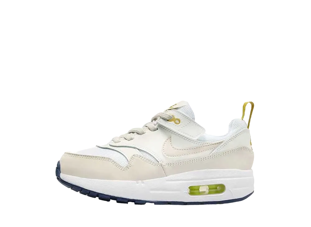 ナイキ PS エアマックス1 イージーオン "ホワイト/ブロンジーン/ミッドナイトネイビー/ライトオールウッドブラウン" (キッズ)