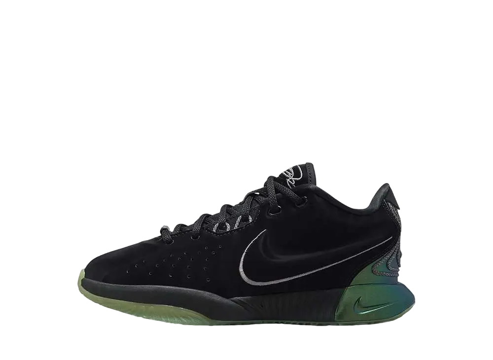 Nike GS LeBron 21 Tahitian "Black/Iron Grey/Oil Green/Metallic Pewter"