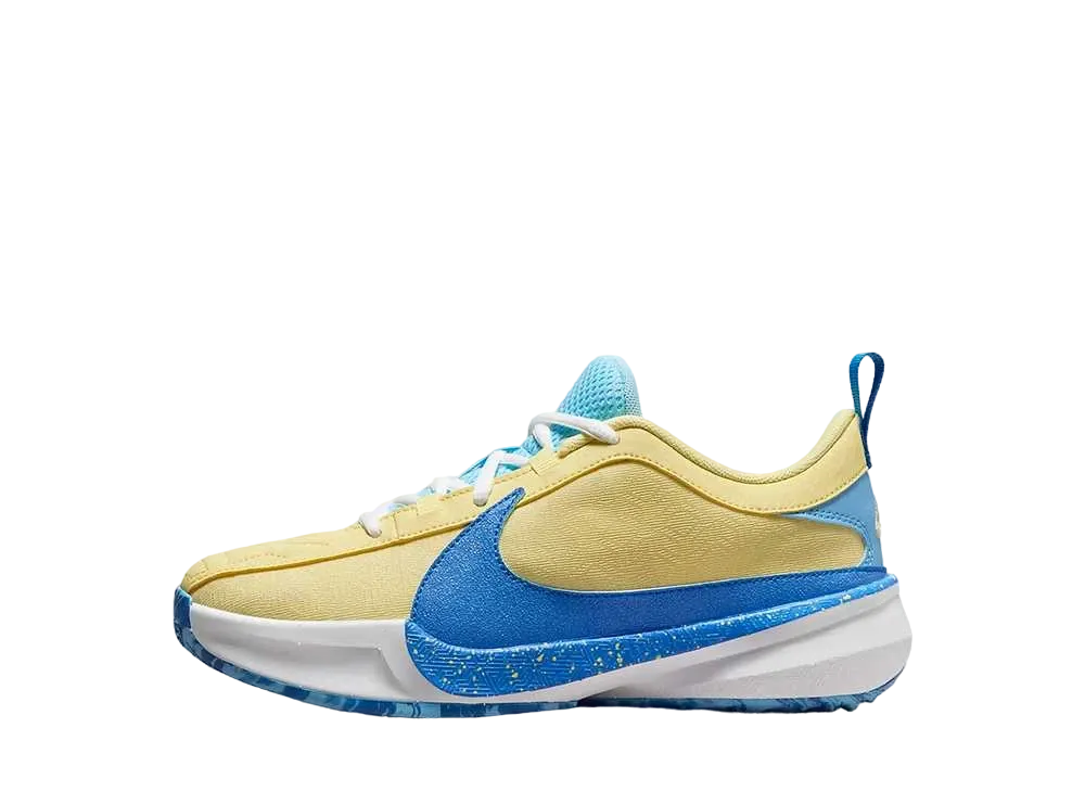 ナイキ GS ヤニス フリーク5 "フォトブルー/ソフトイエロー/ホワイト/ライトレーザーオレンジ"