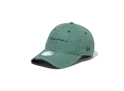 NEW ERA Golf Women's 9Twenty Long Visor Houndstooth Script Logo "Green"