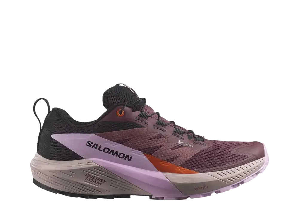 Salomon Women's Sense Ride 5 GORE-TEX "Catawba Grape/Orchid Bouquet/Cherry Tomato"