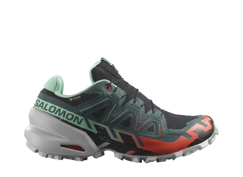 サロモン ウィメンズ スピードクロス6 ゴアテックス "ブラック/エレクトリックグリーン/チェリートマト"