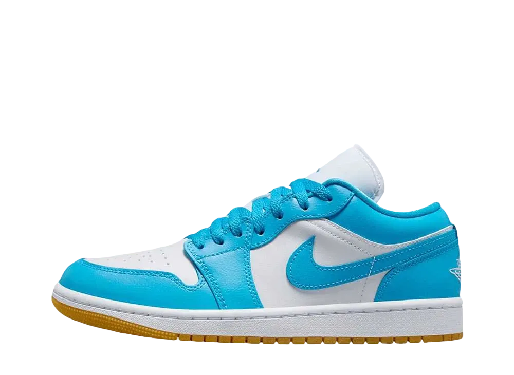 Nike Women's Air Jordan 1 Low "White/Gum Light Brown/Dark Powder Blue"