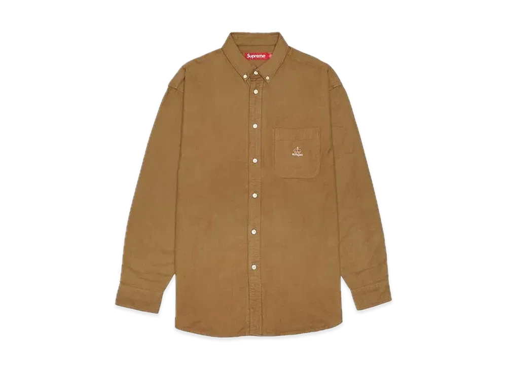 Supreme Loose Fit Flannel Oxford Shirt "Light Brown"