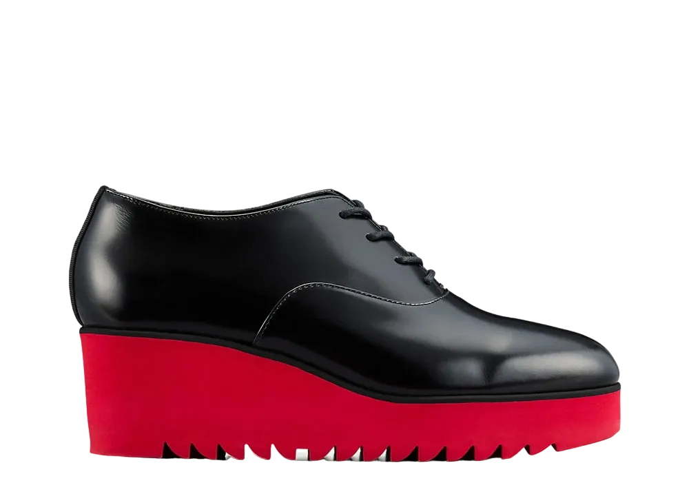 オニツカタイガー ジ オニツカ ウィメンズ ウェッジO "ブラック/クラシックレッド"