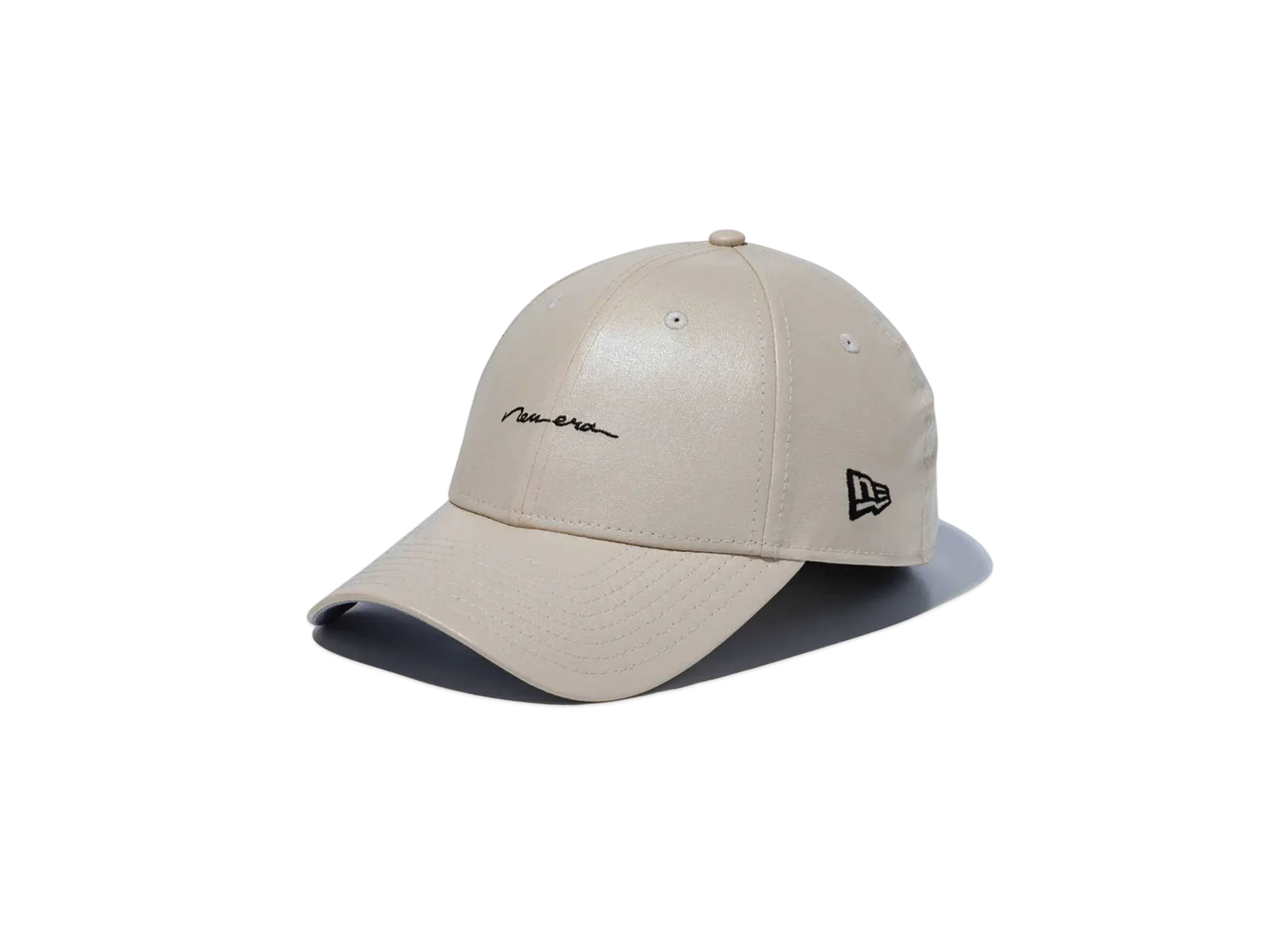 NEW ERA 9Forty Fabric Series Script Logo Synthetic Leather "Beige"