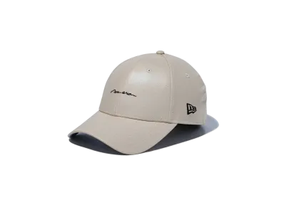 NEW ERA 9Forty Fabric Series Script Logo Synthetic Leather "Beige"