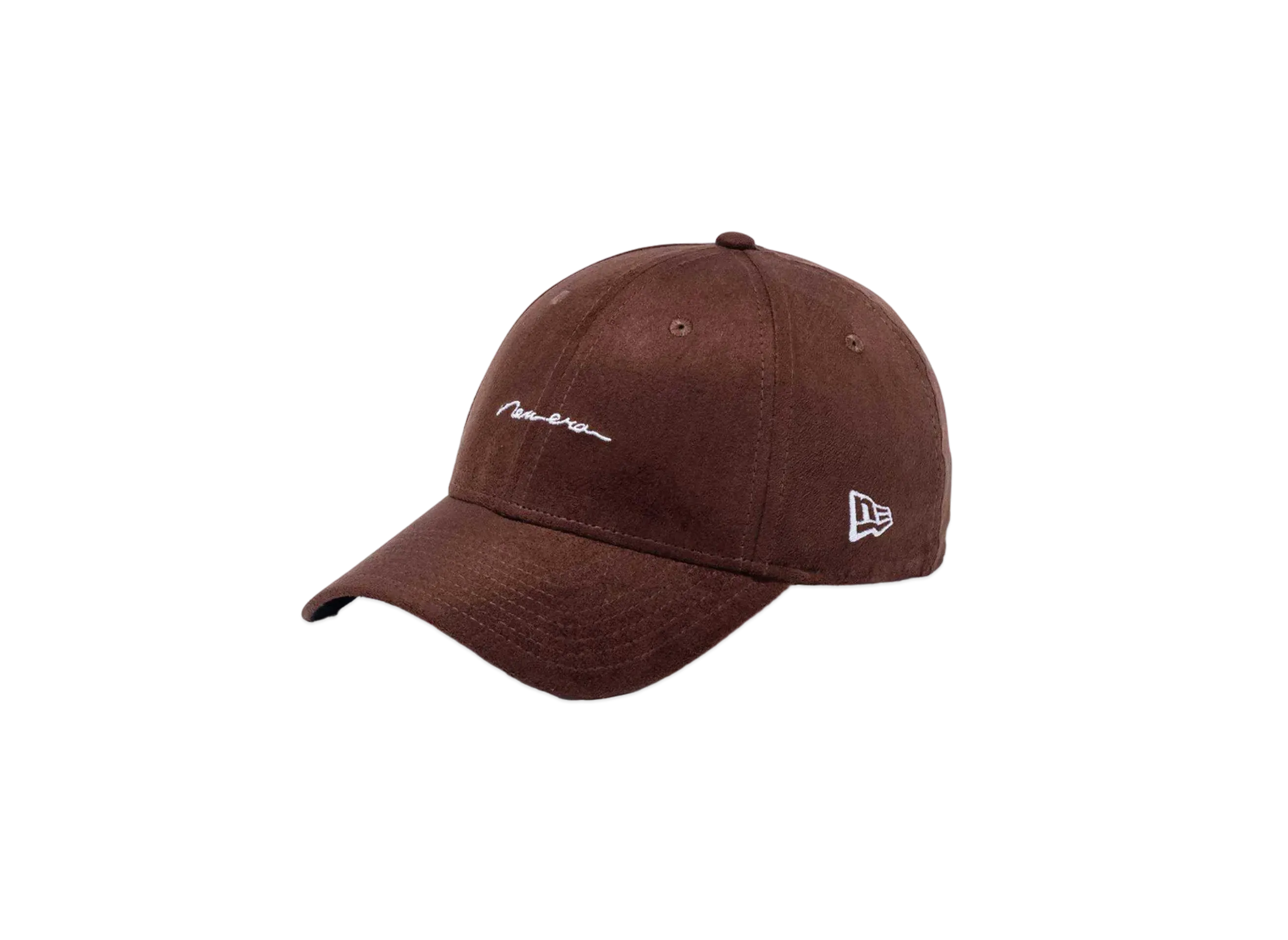 NEW ERA 9Forty Fabric Series Script Logo Synthetic Suede "Brown"