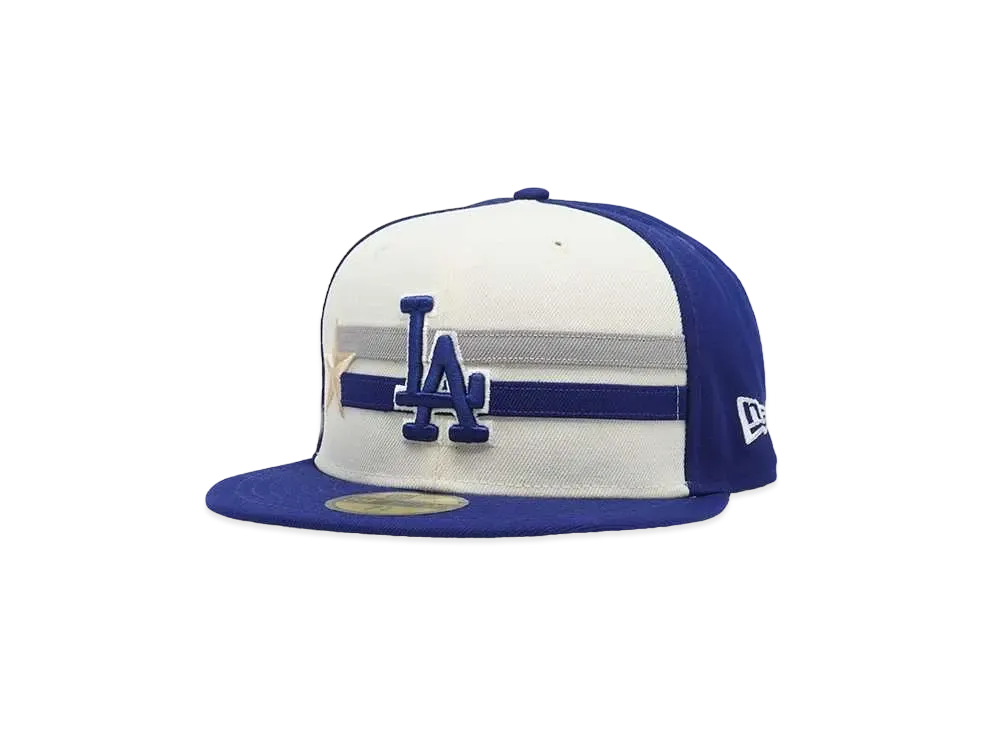 NEW ERA 59Fifty On-Field 2024 MLB All-star Game Workout Los Angeles Dodgers "Chrome White/Blue"