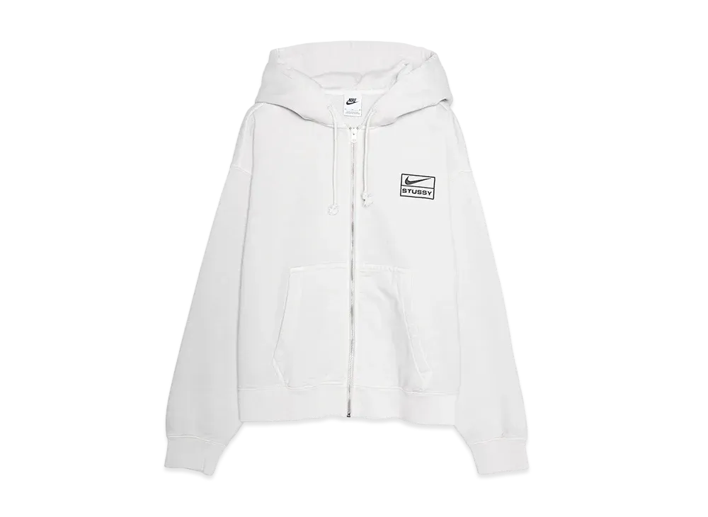 Stussy x Nike U NRG FZ Washed Fleece Hoodie (US Size) "Light Bone" FZ9990-072