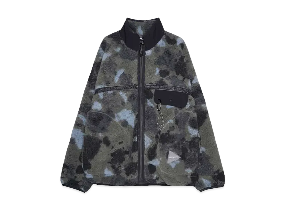GRAMICCI x and wander JQ tape fleece jacket "CAMO"
