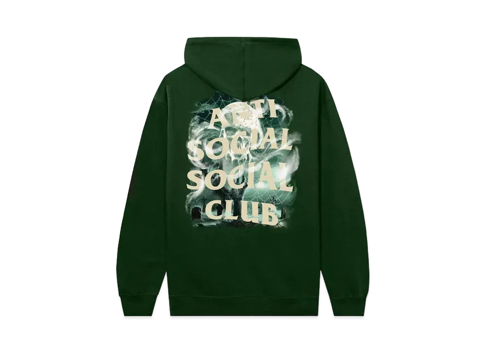 ANTI SOCIAL SOCIAL CLUB Skull College Hoodie "Dark Green"
