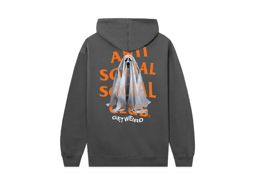 ANTI SOCIAL SOCIAL CLUB Get Weird Ghost Hoodie "Charcoal"