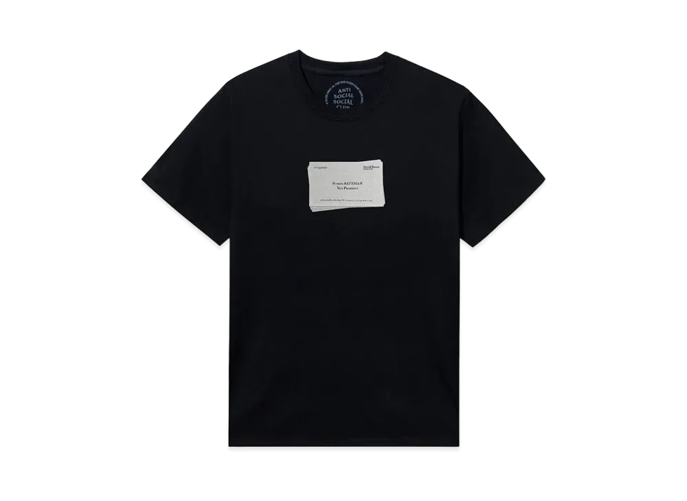 ANTI SOCIAL SOCIAL CLUB Business Card Tee "Black"