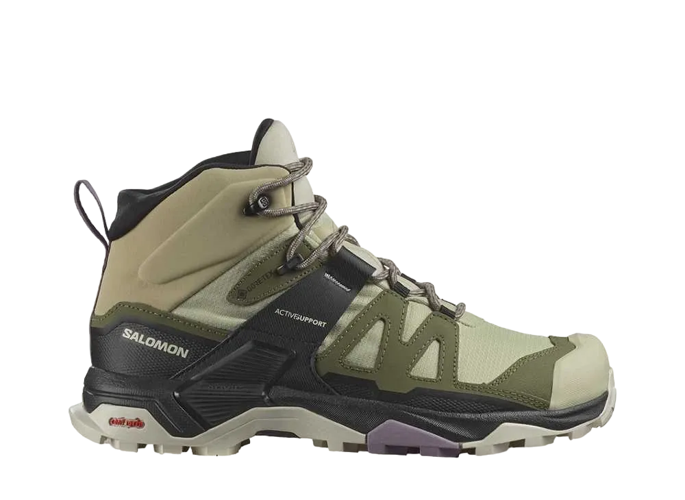 Salomon Women's X Ultra 4 Mid GORE-TEX "Alfalfa/Deep Lichen Green/Almond Milk"