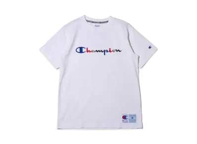 Champion Action Style Multicolor Logo Embroidery T-Shirt "White"