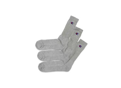 Champion 3 Pairs Full Length Socks (Half Pile) "Heather Gray"