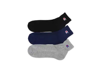 Champion 3Pair Quarter Length Socks (Half Pile) "Assort"