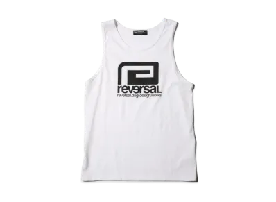 Reversal Big Mark Cotton Tank Top "White"