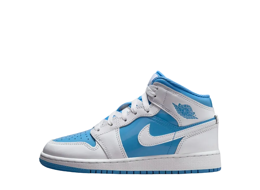 エア ジョーダン1MID SE GS KFZ3933114WHT/LGNDBL Nike GS Air Jordan 1 Mid SE 