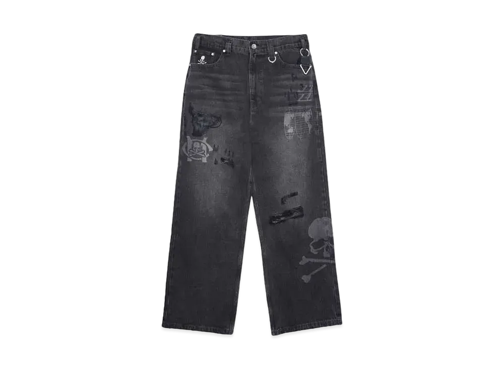 C2H4 x MMJ Totem Laser Jeans "FADED BLACK"