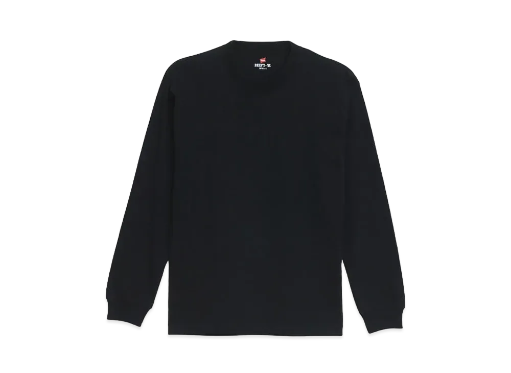 Hanes 2P BEEFY Long Sleeve T-shirt "Black"