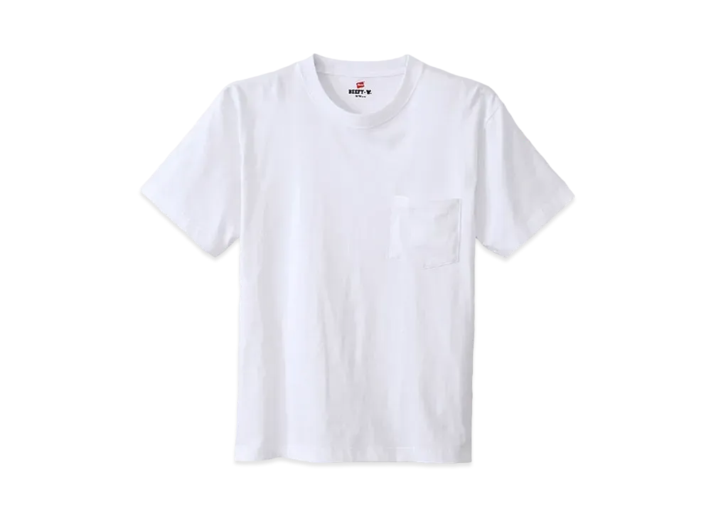 Hanes BEEFY Pocket T-shirt "White"