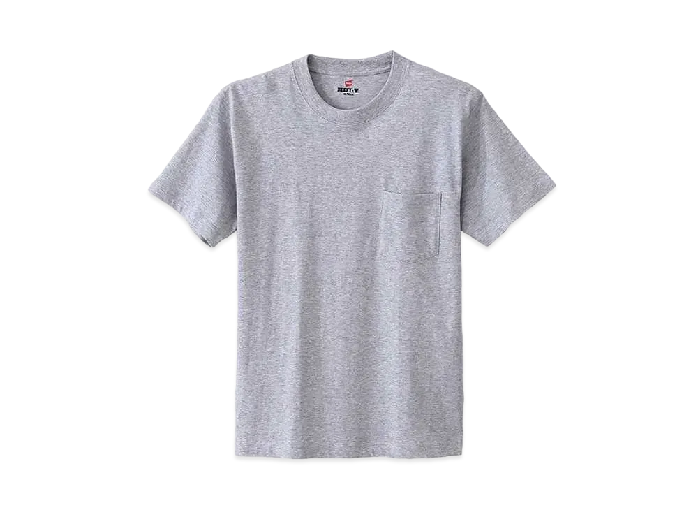 Hanes BEEFY Pocket T-shirt "Heather Gray"
